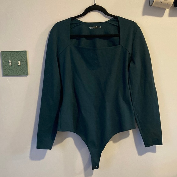 Abercrombie & Fitch Teal Long Sleeve Body Suit - Picture 2 of 3